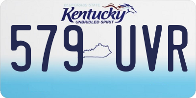 KY license plate 579UVR
