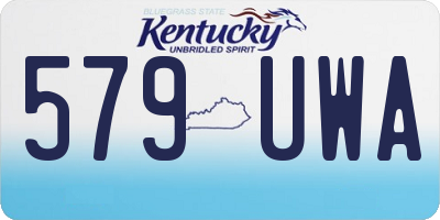 KY license plate 579UWA