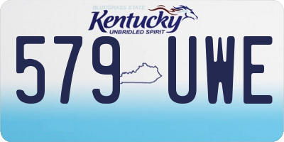 KY license plate 579UWE