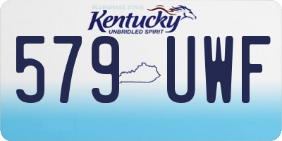 KY license plate 579UWF