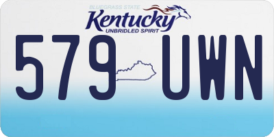 KY license plate 579UWN