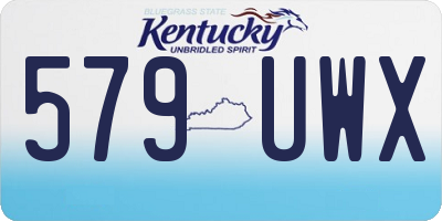 KY license plate 579UWX