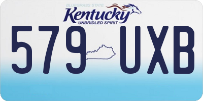 KY license plate 579UXB