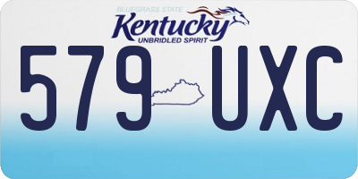 KY license plate 579UXC