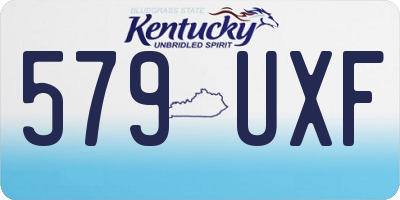 KY license plate 579UXF