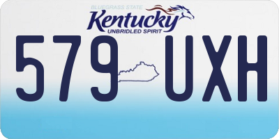KY license plate 579UXH