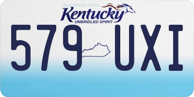 KY license plate 579UXI
