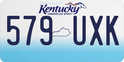 KY license plate 579UXK