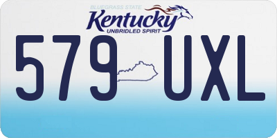 KY license plate 579UXL