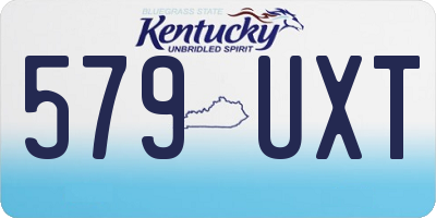 KY license plate 579UXT