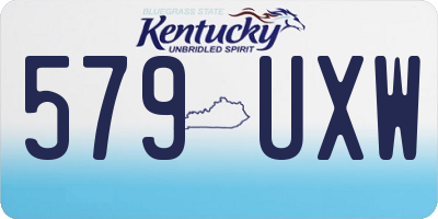 KY license plate 579UXW