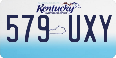 KY license plate 579UXY
