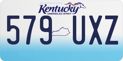 KY license plate 579UXZ