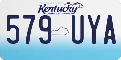 KY license plate 579UYA