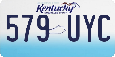 KY license plate 579UYC