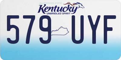 KY license plate 579UYF