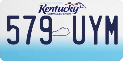 KY license plate 579UYM