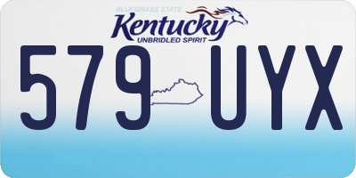 KY license plate 579UYX
