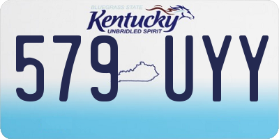 KY license plate 579UYY
