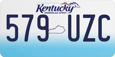 KY license plate 579UZC