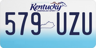 KY license plate 579UZU