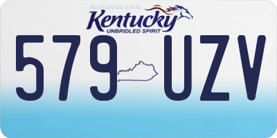 KY license plate 579UZV