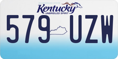 KY license plate 579UZW