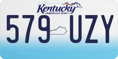 KY license plate 579UZY