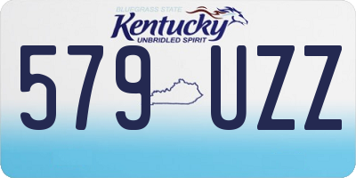 KY license plate 579UZZ
