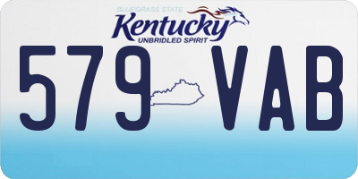 KY license plate 579VAB