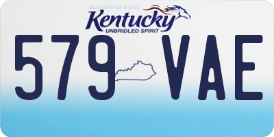 KY license plate 579VAE