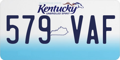 KY license plate 579VAF
