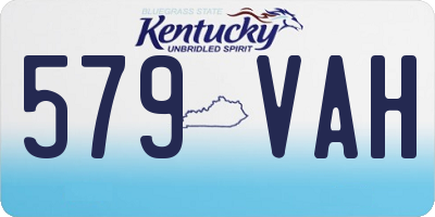 KY license plate 579VAH