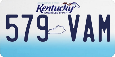 KY license plate 579VAM