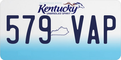 KY license plate 579VAP