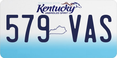 KY license plate 579VAS