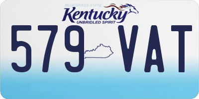 KY license plate 579VAT
