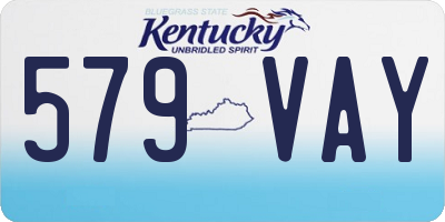 KY license plate 579VAY