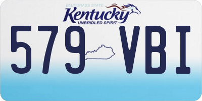 KY license plate 579VBI