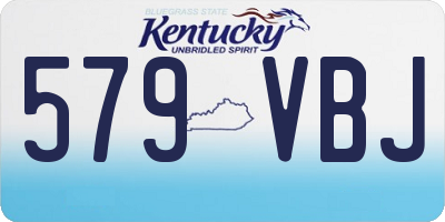 KY license plate 579VBJ