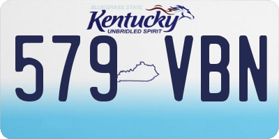 KY license plate 579VBN