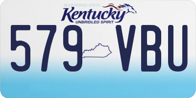 KY license plate 579VBU