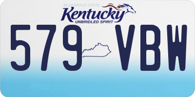 KY license plate 579VBW