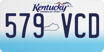 KY license plate 579VCD