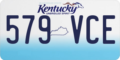 KY license plate 579VCE
