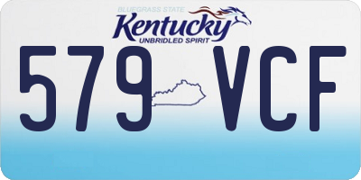 KY license plate 579VCF