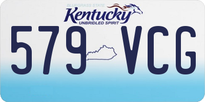 KY license plate 579VCG