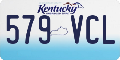 KY license plate 579VCL