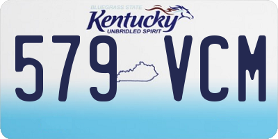 KY license plate 579VCM