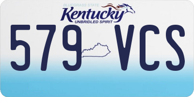 KY license plate 579VCS